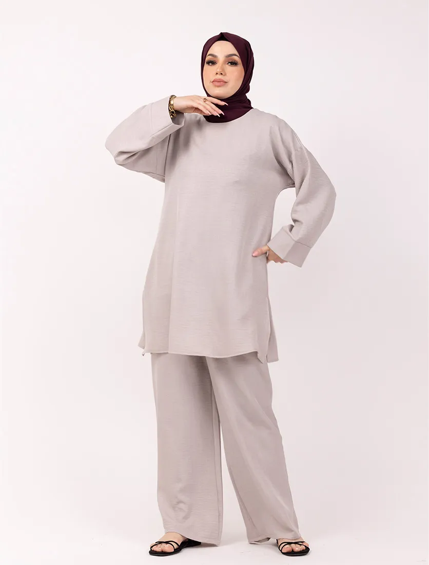 Stone Crêpey Co Ord Set
